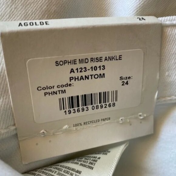 AGOLDE Sophie Mid Rise Skinny Ankle Jean white - Picture 3 of 6
